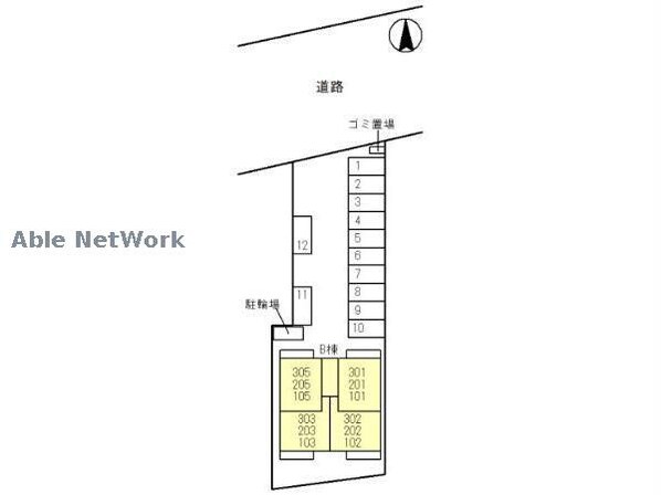 D-ROOM紅雲町B（前橋市紅雲町）の物件外観写真